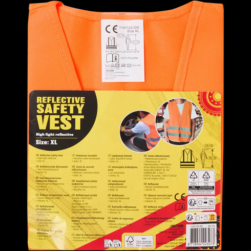 Vestă de protecție reflectorizantă - Vizibilitate sporită în siguranță | ACTION