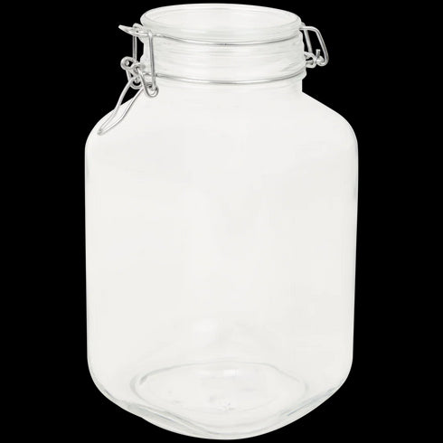 Borcan de Conservare Ermetic din Sticlă cu Clema - Păstrează Prosfețimea Alimentelor (3 Litri)