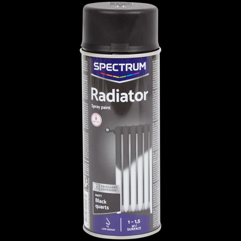 Vopsea Mată pentru Calorifere Spectrum - Negru Intens, Acoperire Profesională