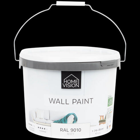 Vopsea Murală Mată Home Vision Vision RAL 9010 - Alb Pur pentru Interior, 10L