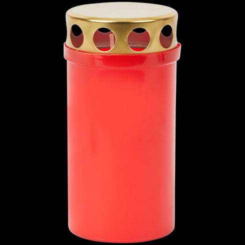 Lumânare Comemorativă Roșie de Exterior – Un Simbol de Amintire Durabil