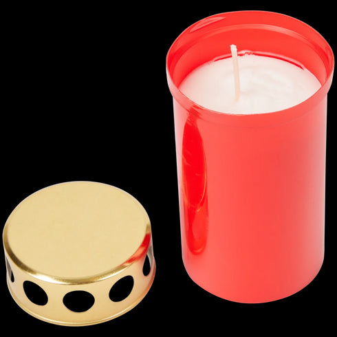 Lumânare Comemorativă Roșie de Exterior – Un Simbol de Amintire Durabil