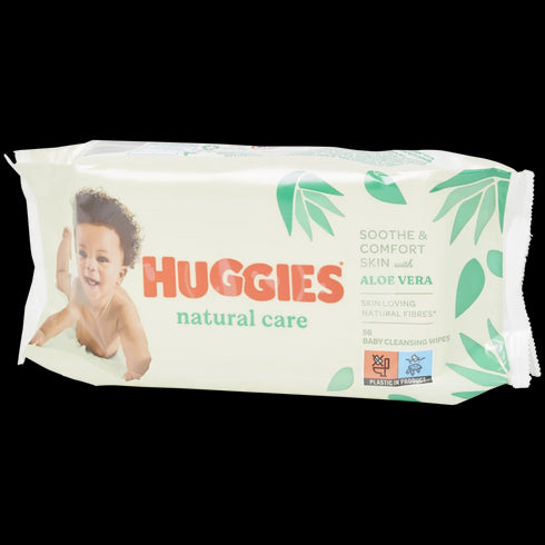 Șervețele Umede Huggies Natural Care - Curățare Delicată pentru Pielea Bebelușului Tău