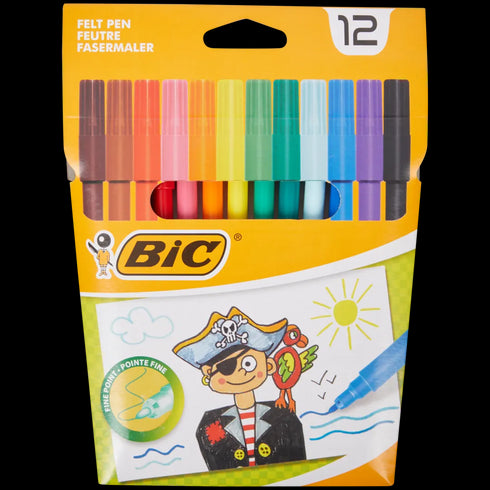 Set de 12 Carioci BIC Opaco - Culori Vibrante pentru Creativitatea Ta