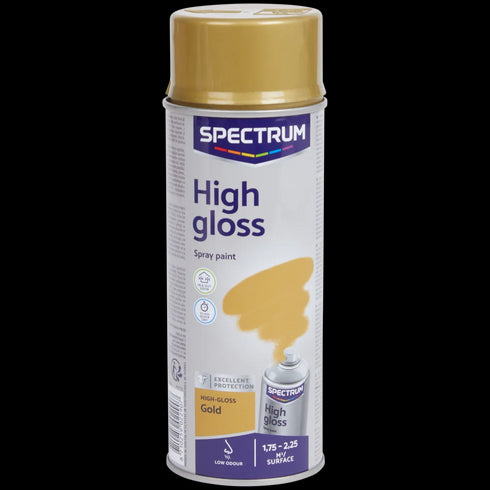 Vopsea Spray Auriu Lucioasă Spectrum - Acoperire Superioară și Uscare Rapidă