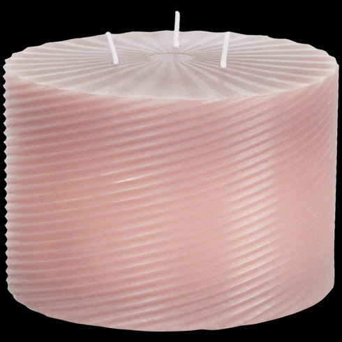Lumânare Groasă cu Nervuri și 3 Fitiluri - Oferta Specială!
