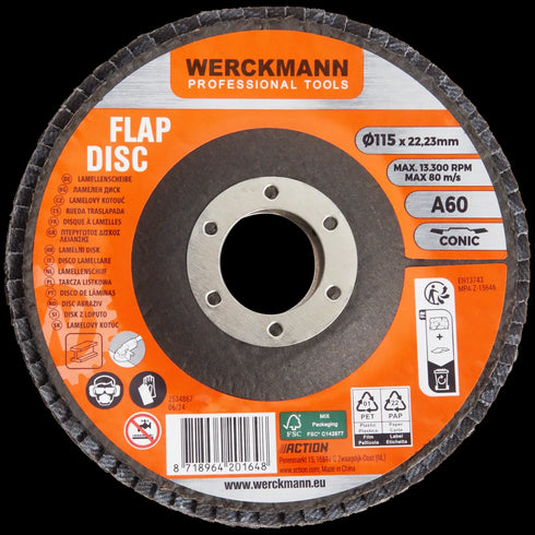 Discuri Lamelare Werckmann - Finisare Profesională, Granulație A60/A40