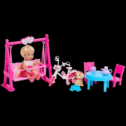 Minipăpușă cu accesorii