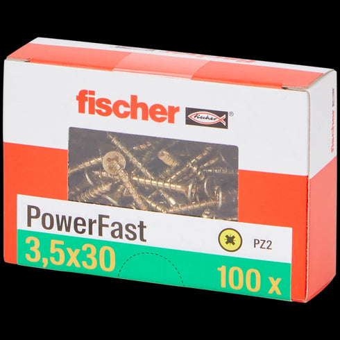 Șuruburi Profesionale pentru PAL Fischer - 3.5x30mm, Set 100 Bucăți