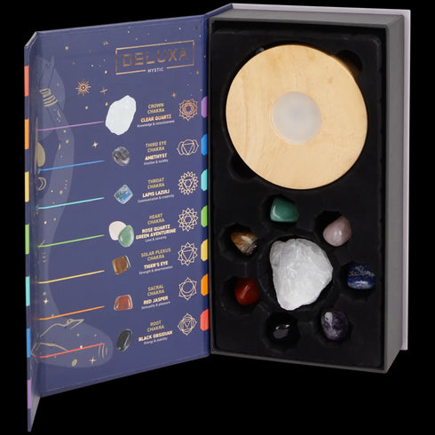 Lampă Chakra Deluxa cu 8 Cristale - Armonie și Echilibru Energetic