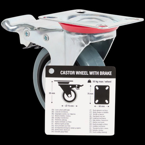 Roată Pivotantă Premium cu Frână Werckmann - Soluția Ideală pentru Mobilierul Tău!