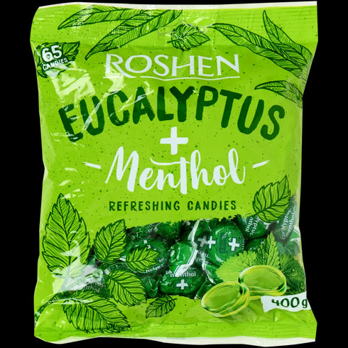Bomboane pentru gât Roshen Mentol-Eucalipt - Alinare și prospețime revigorantă
