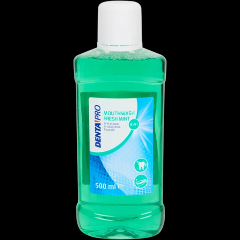 Apă de Gură Dentapro 3 în 1: Protecție Antibacteriană, Antiplacă și Fluor