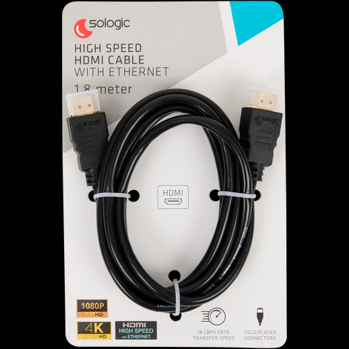Cablu HDMI Sologic de Înaltă Calitate - Conexiune Perfectă Full HD cu Ethernet
