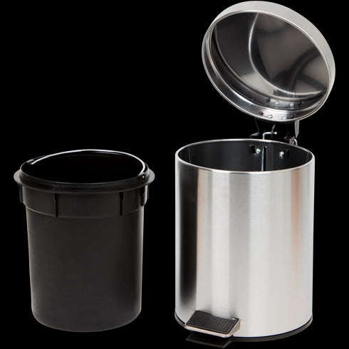 Coș de Gunoi Elegant din Inox cu Pedală - Ideal pentru Bucătărie și Baie