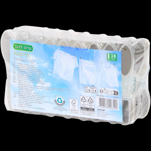 Set 50 Cârlige de Rufe din Plastic Rezistente - Culori Diverse - Calitate Premium