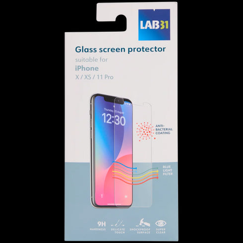 Protecție Ecran Premium Lab31 pentru iPhone X/XS/11 Pro - Sticlă Securizată 9H cu Filtru Lumină Albastră