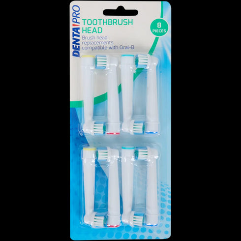 Rezerve Capete Periuță Electrică Dentapro - Pachet 8 Bucăți, Compatibile Oral-B, Recomandate de Asociația Consumatorilor Olandezi