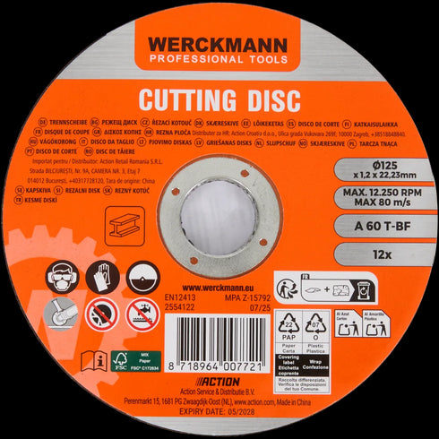 Discuri de Debitarea Premium Werckmann - Performanță Excepțională pentru Metal și Oțel Inoxidabil (12 Bucăți)