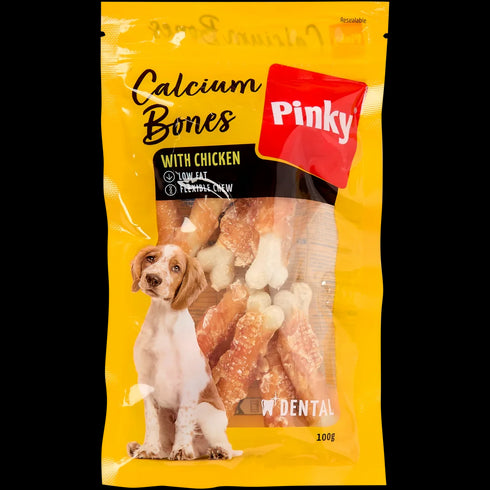 Gustări Premium Pinky Calcium Bones - Sănătate și Vitalitate pentru Câinele Tău