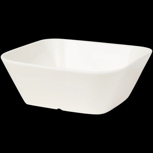 Bol Pătrat Elegant din Porțelan Alb - Perfect pentru Paste și Curry