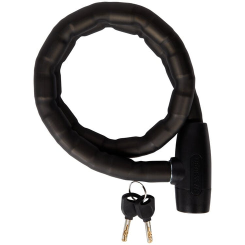 Cablu antifurt bicicleta Walfort, 2 chei, Negru