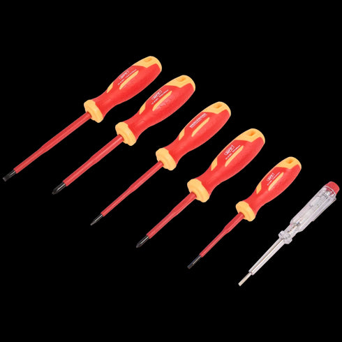 Set Profesional de Șurubelnițe VDE Werckmann cu Detector de Tensiune - Siguranță Electrică Garantată