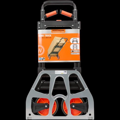 Cărucior Pliabil Profesional Werckmann - Capacitate 120kg, Mâner Ajustabil, Ideal pentru Transportul Greu