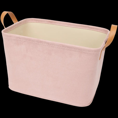 Coș de Depozitare Elegant cu Mânere din Piele - Soluția Perfectă pentru Organizarea Casei Tale