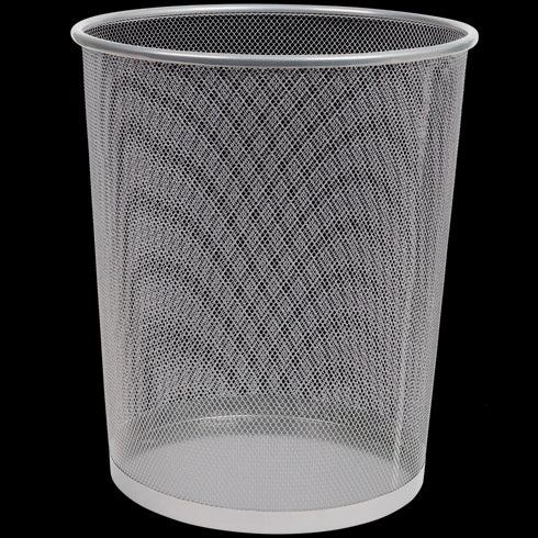 Durable Metal Mesh Trash Can - 30x35cm - Various Colors Available