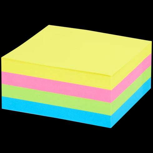 ACTION - Cub de notițe adezive Office Essentials - Set 4 culori, 76x76mm, Hârtie FSC®