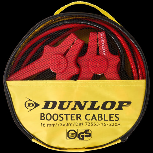 Set Cabluri de Pornire Auto Dunlop - 220A, 16mm², Soluția Ta de Urgență pe Drumuri!