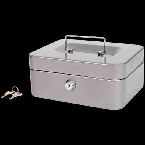 Secure Money Box - Durable and Portable Cash Box with Lock and Handle
