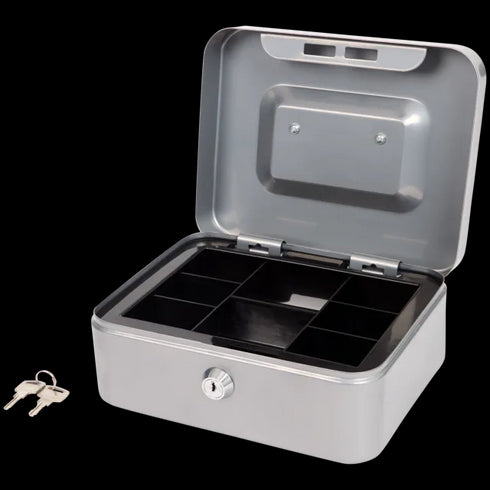 Secure Money Box - Durable and Portable Cash Box with Lock and Handle
