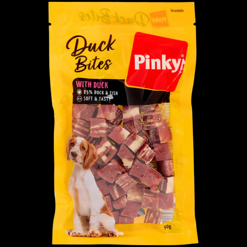 GUSTĂRI DELICIOASE PENTRU CÂINI - PINKY DUCK BITES - CALITATE PREMIUM