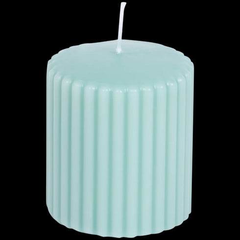 Lumânare Groasă Striată - Decor Stilat și Ofertă Specială