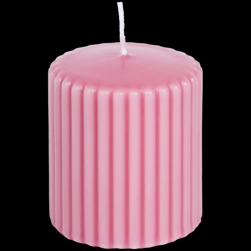 Lumânare Groasă Striată - Decor Stilat și Ofertă Specială