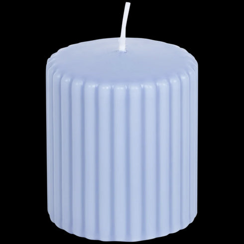 Lumânare Groasă Striată - Decor Stilat și Ofertă Specială