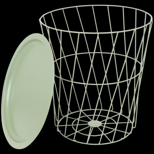 Măsuță de cafea elegantă 2 în 1 cu coș de depozitare din sârmă – Stil și funcționalitate pentru casa ta