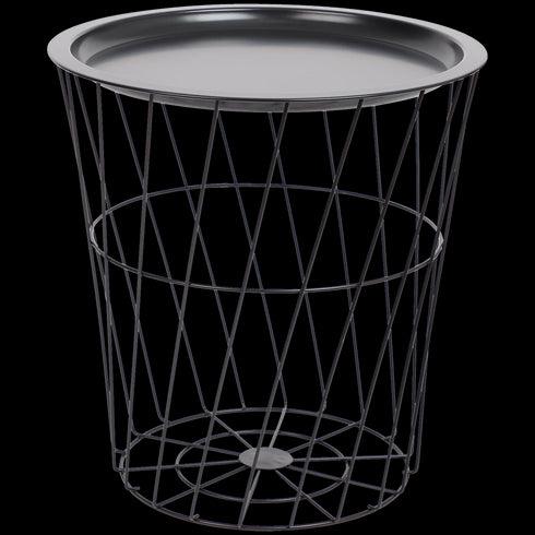 Măsuță de cafea elegantă 2 în 1 cu coș de depozitare din sârmă – Stil și funcționalitate pentru casa ta