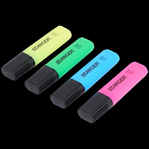 Markere Profesionale Stanger - Set 4 Culori Neon Vibrante