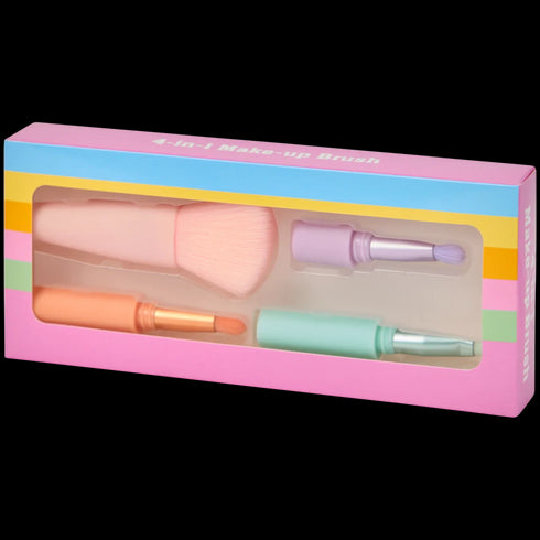 Pensulă de Machiaj Multifuncțională 4-în-1 - Esențială pentru Călătorii!