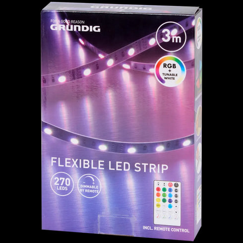 Bandă LED Flexibilă Grundig 3M - Culori Vibrante și Control prin Telecomandă