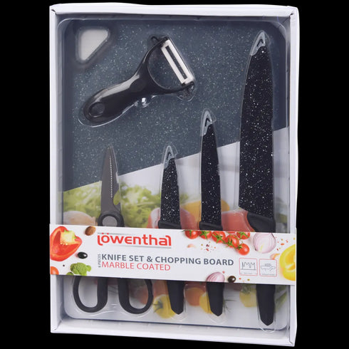 Set Premium de Cuțite Lowenthal cu Tocător - Eleganță și Funcționalitate în Bucătăria Ta!
