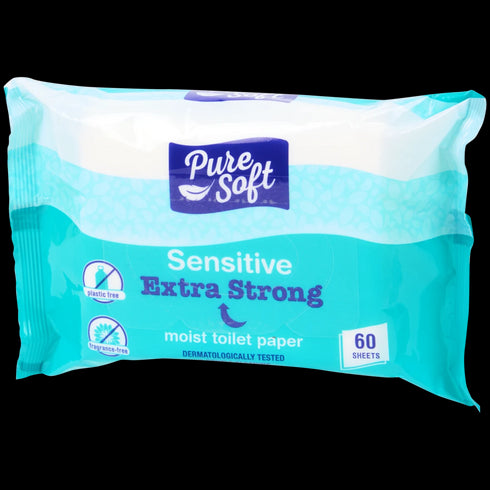 Hârtie Igienică Umedă Sensitive Pure Soft - Curățare Delicată cu Aloe Vera