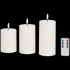 Set LED Lumânări Decorative cu Telecomandă - 3 Bucăți - Atmosferă Sigură și Elegantă