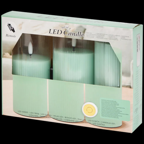 Set LED Lumânări Decorative cu Telecomandă - 3 Bucăți - Atmosferă Sigură și Elegantă