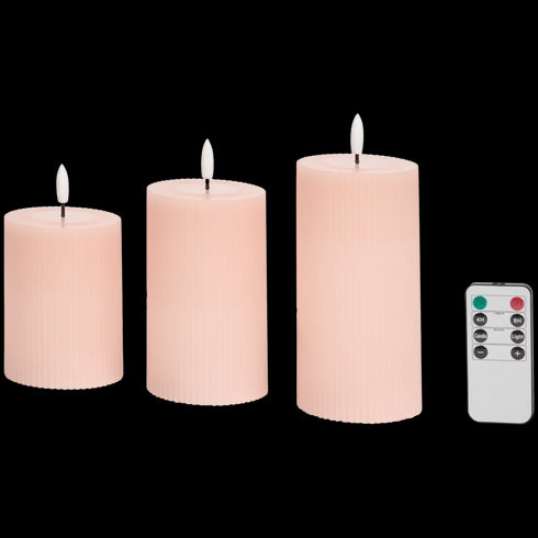 Set LED Lumânări Decorative cu Telecomandă - 3 Bucăți - Atmosferă Sigură și Elegantă