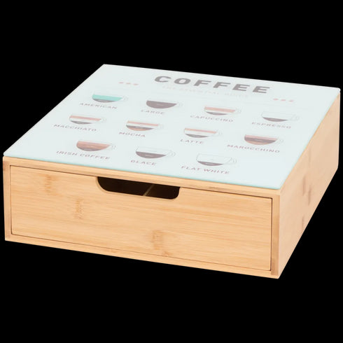 Cutie Premium din Bambus pentru Cafea și Ceai - Organizare Elegantă și Sustenabilă