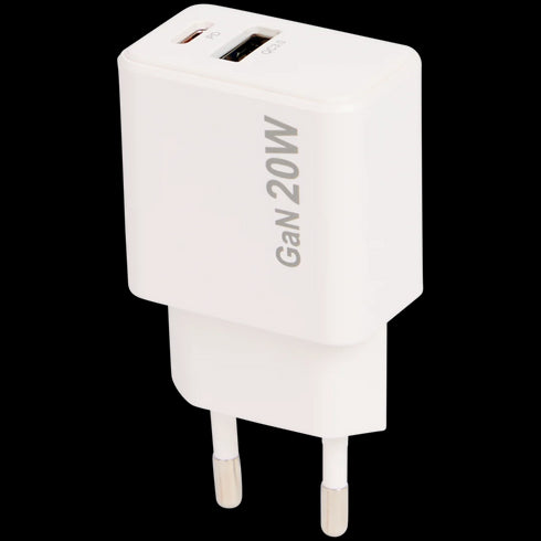 Încărcător Rapid Re-load cu 2 Porturi (USB-A & USB-C) - Tehnologie GaN
